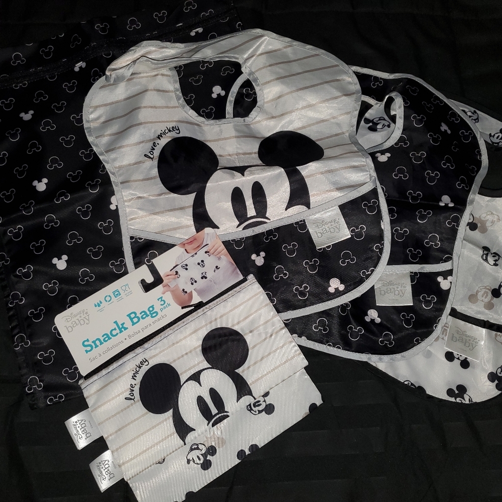 Disney Baby Bundle-Wet bag, Bibs, Snack bags